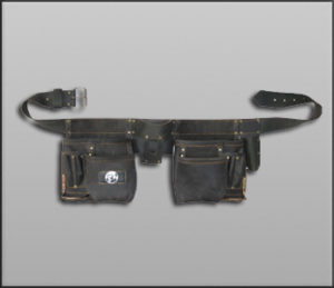 RR  234 : Double Leather Tool Pouch Leather Belt